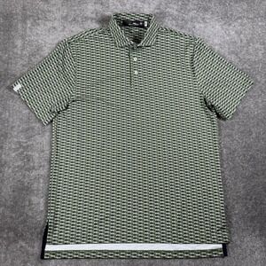RLX Ralph Lauren Polo Shirt Men's Medium Olive Green Performance Stretch Golf